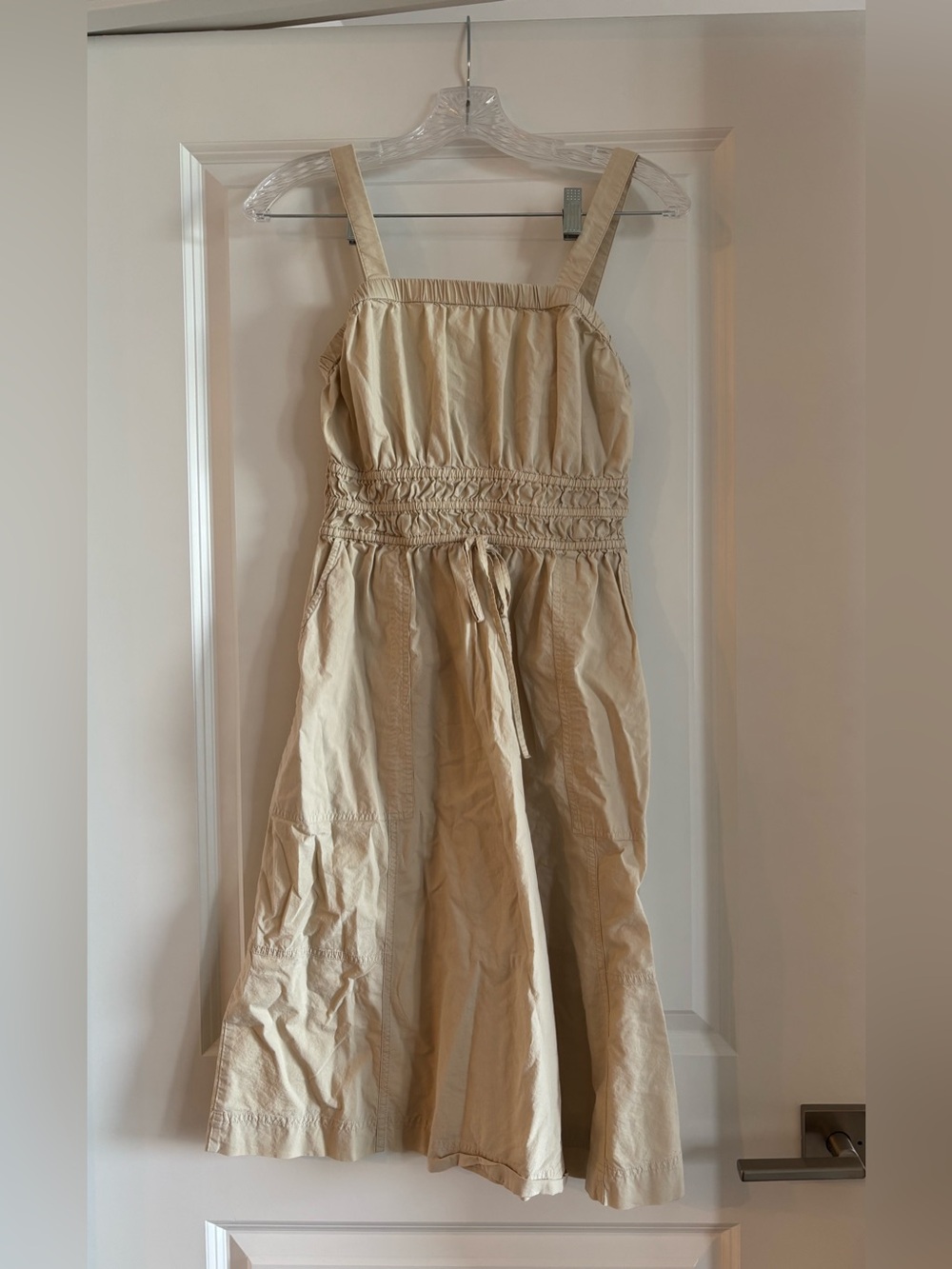 Target Beige Drawstring Waist Sundress